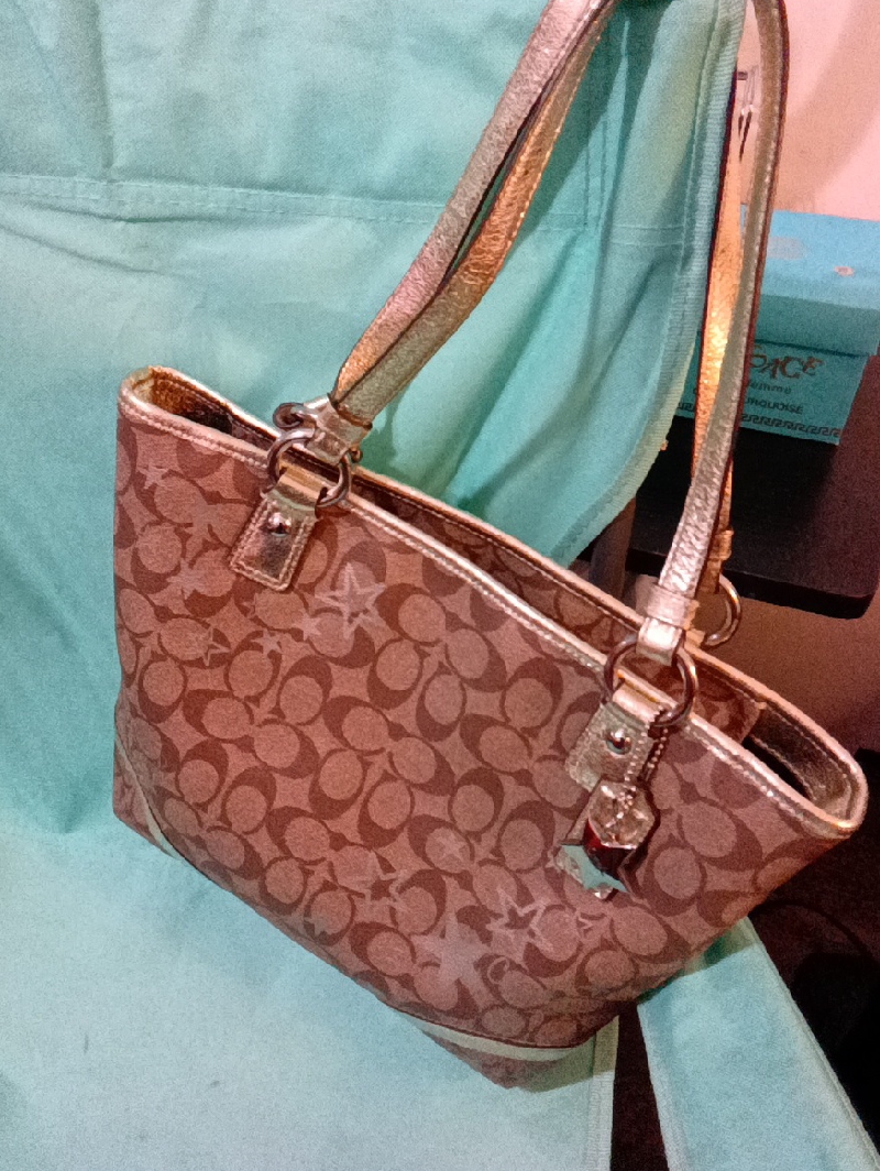 Coach Heritage Signature Star Print Shldr Tote Bag Creed-A2276-F18853